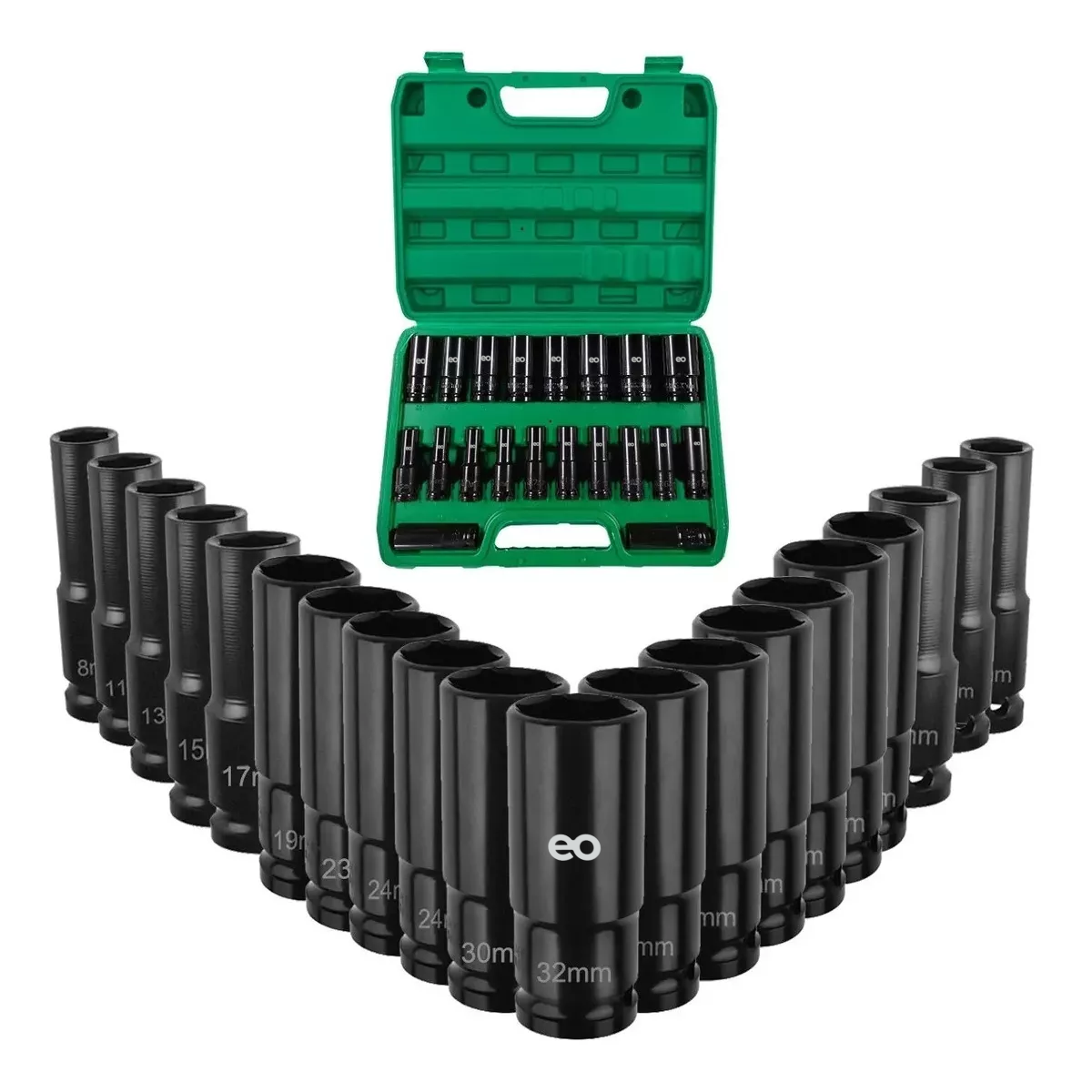 Foto 3 pulgar | Dados De Impacto, Llaves Vaso 1/2 20pzs Eo Safe Imports Esi-7108-1 Negro