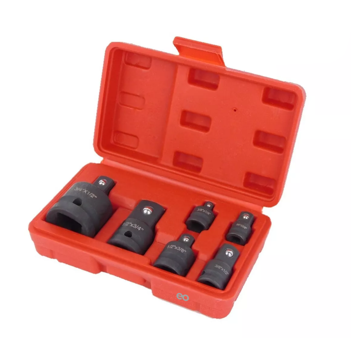 Juego Adaptadores Para Dados Y Llaves De Impacto 6pzs Eo Safe Imports Esi-6611-1 Rojo