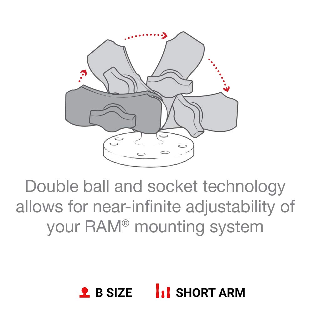 Foto 5 | Brazo De Montaje Ram Monta Rap-b-201u-a Composite B Tamaño 1 Bola - Venta Internacional.
