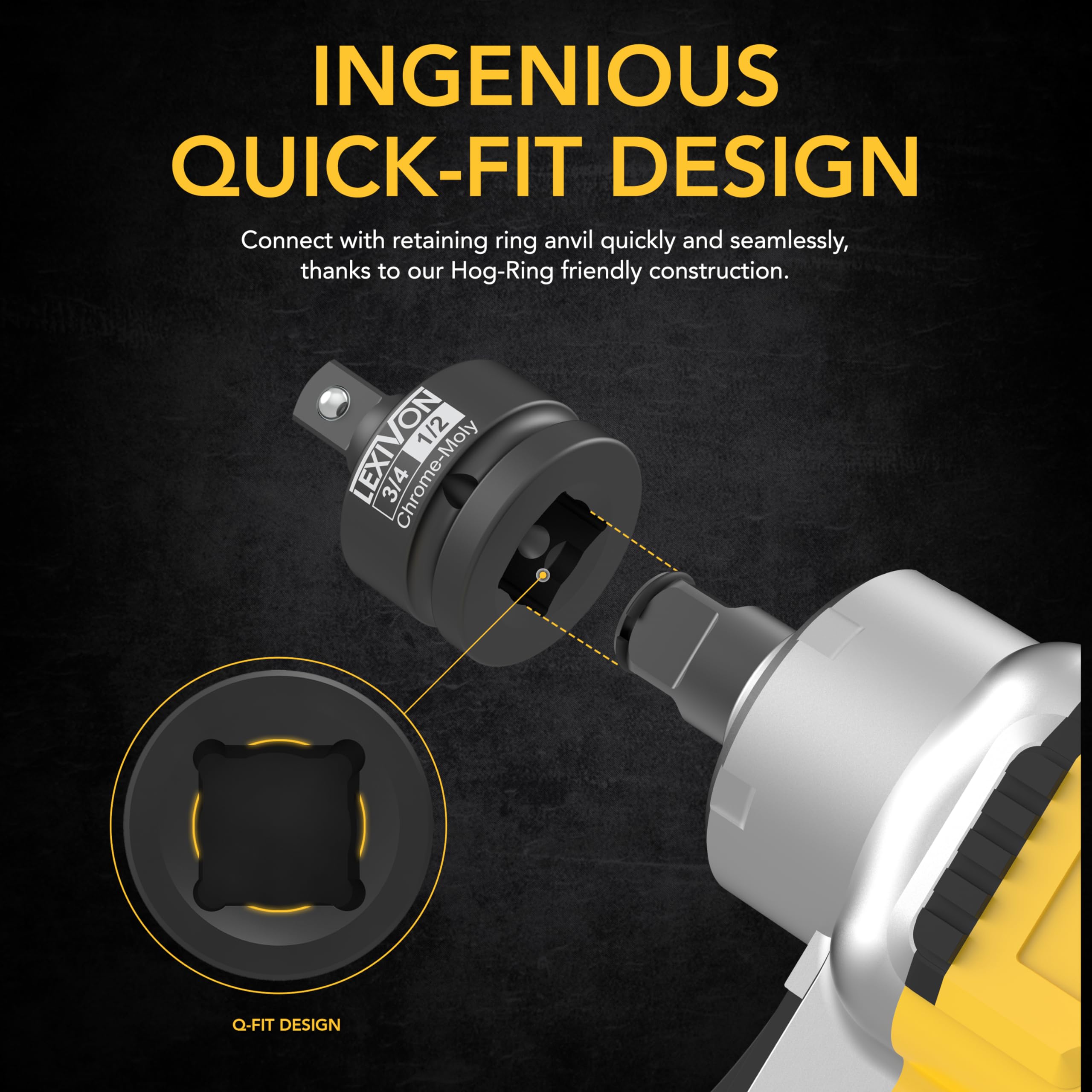 Foto 4 | Adaptador Impact Socket Lexivon 3/4 Hembra X 1/2 Macho Lx-402 - Venta Internacional.