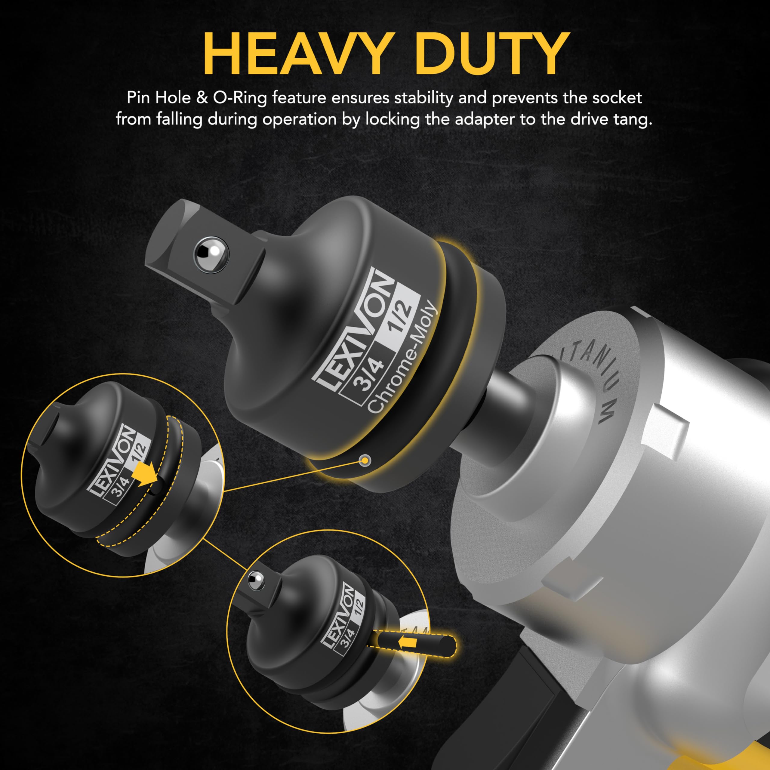 Foto 7 pulgar | Adaptador Impact Socket Lexivon 3/4 Hembra X 1/2 Macho Lx-402 - Venta Internacional.