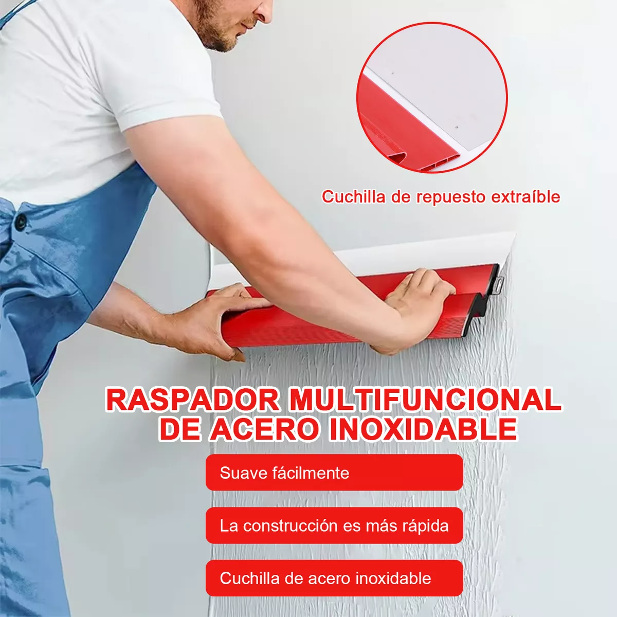 Foto 4 pulgar | Cuchilla Para Desnatar Paneles De Yeso De 40 Cm Eo Safe Imports Esi-18278 Naranja
