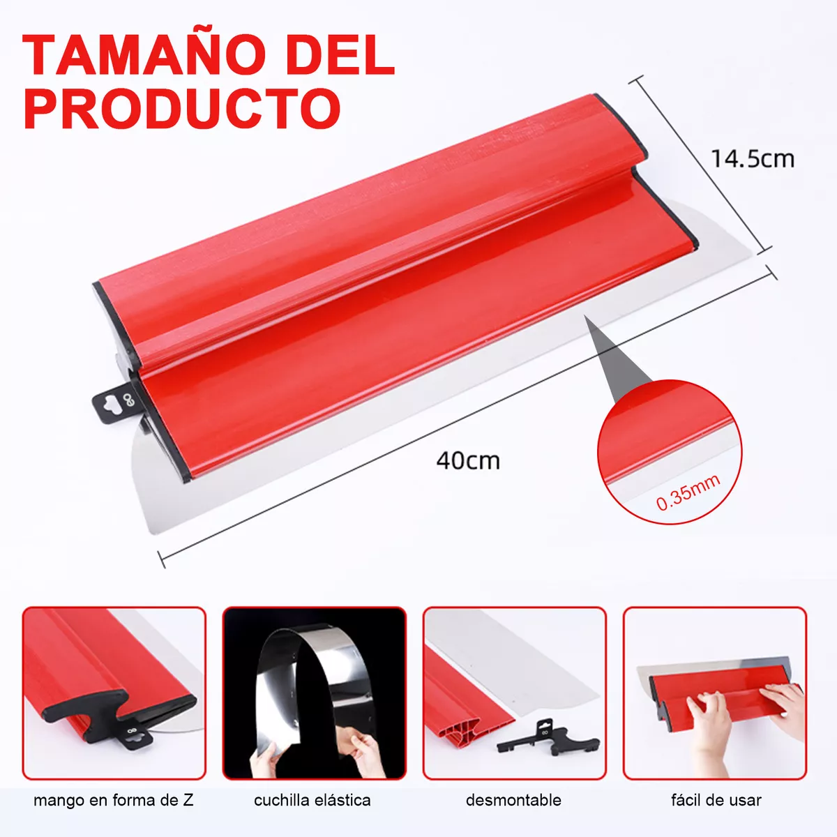 Foto 3 pulgar | Cuchilla Para Desnatar Paneles De Yeso De 40 Cm Eo Safe Imports Esi-18278-1 Naranja