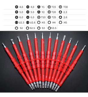 Foto 2 | Desarmadores Destornilladores Malubero color Rojo Aislado Magnético Extraíble
