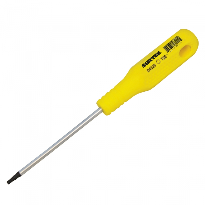 Destornillador Desarmador Torx T27 Surtek D4327 color Amarillo