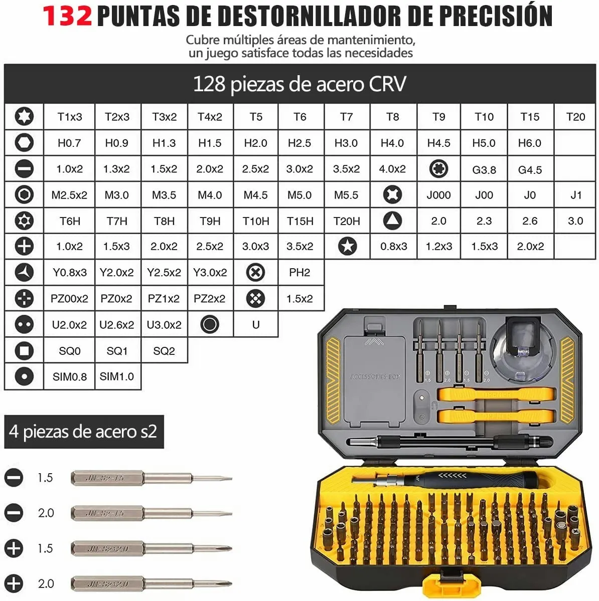 Foto 3 pulgar | Kit de Desarmadores y Herramientas de Precisión 145 en 1