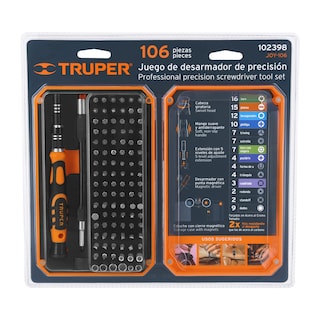 Foto 3 | Desarmador de Precisión Truper JOY-106 con 106 Puntas Intercambiables