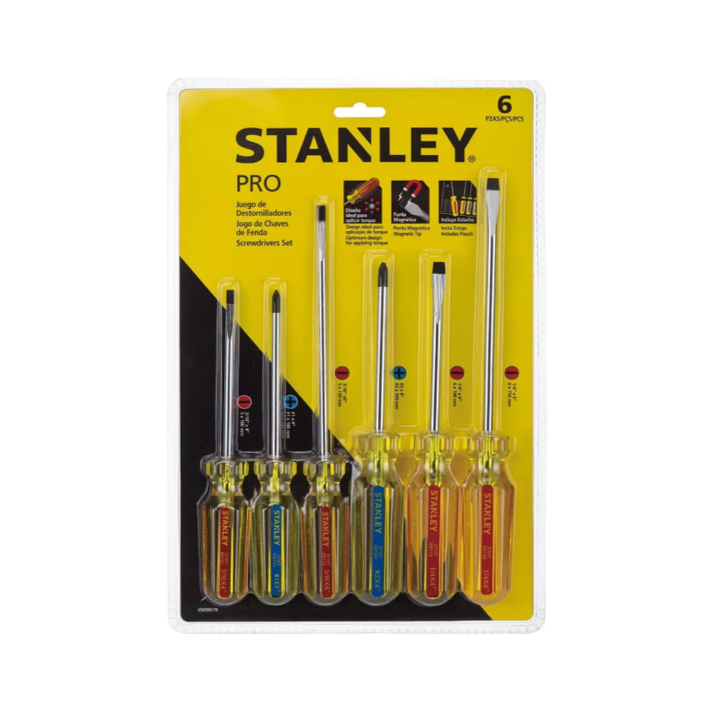 Set Desarmador Stanley Stht69170 6 Piezas