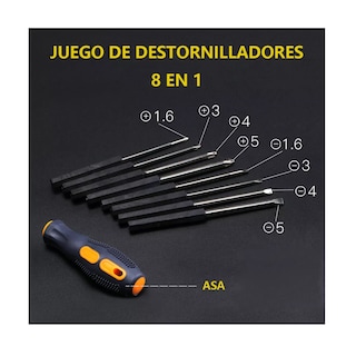 Foto 3 | Juego De Desarmadores 8 Pack Herramientas Destornilladores Eo Safe Imports Esi-15142 Multicolor