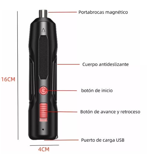 Foto 4 pulgar | Destornillador Wünd Eléctrico De 4,2 V, Juego De Destornilladores