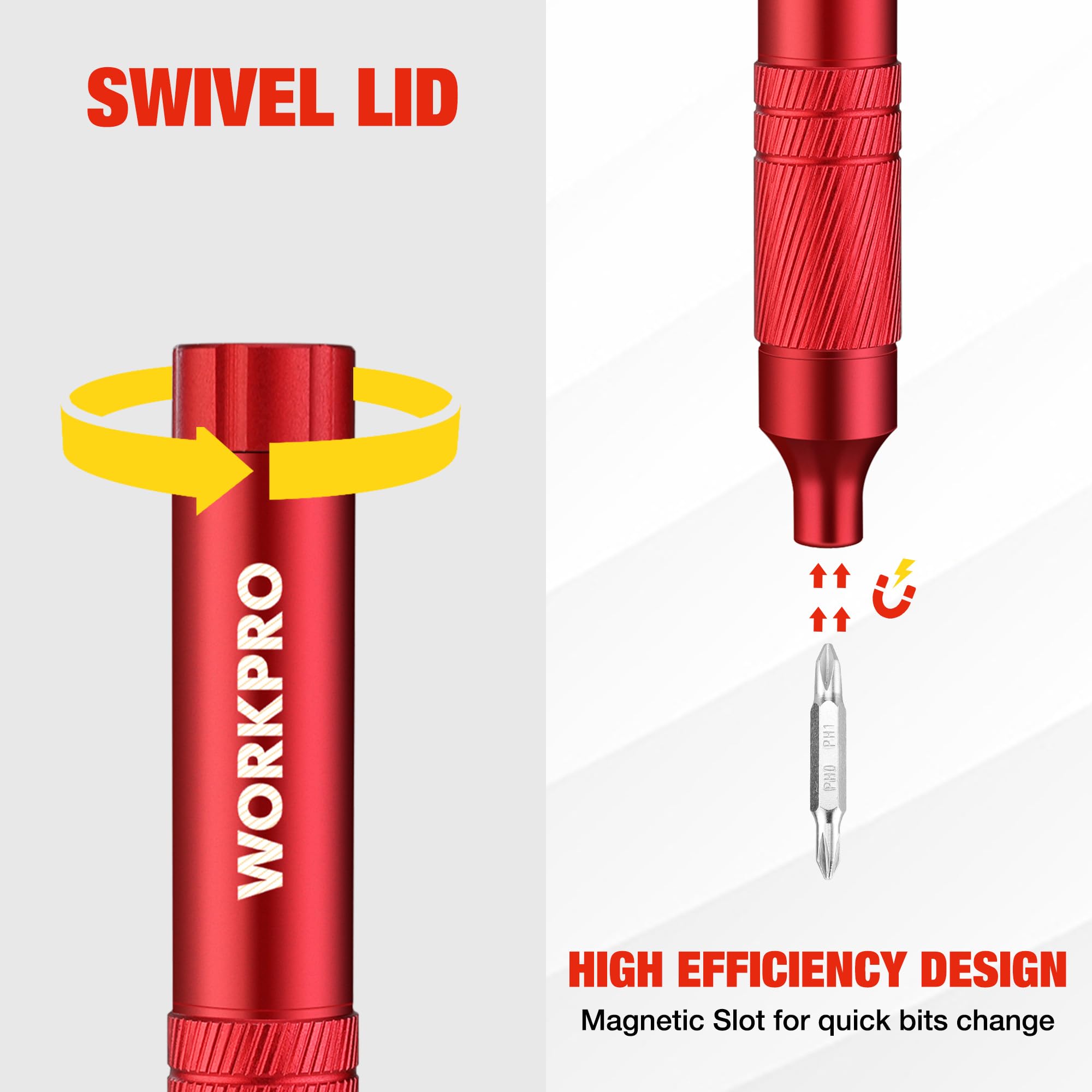 Foto 4 pulgar | Juego De Destornilladores De Precisión Workpro 24 En 1 Con Puntas De Acero S2 - Venta Internacional.