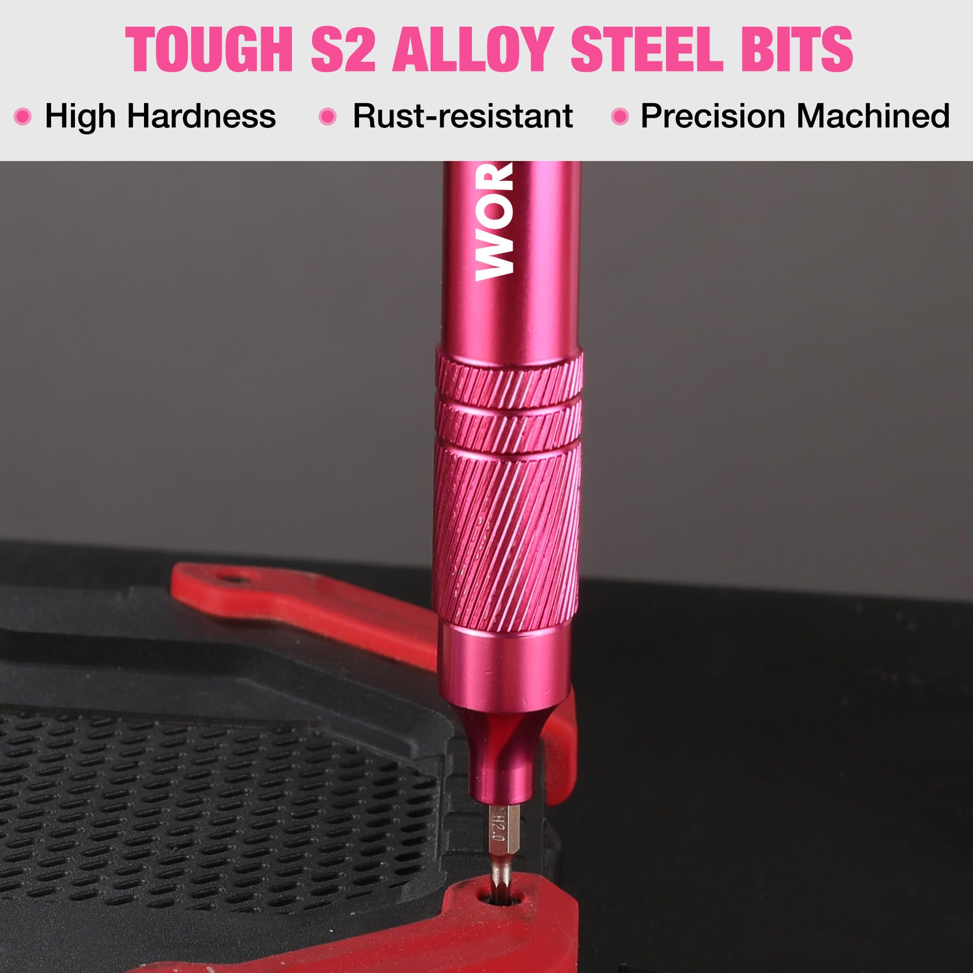 Foto 7 pulgar | Juego De Destornilladores De Precisión Workpro 24 En 1 Rosa Con Funda - Venta Internacional.
