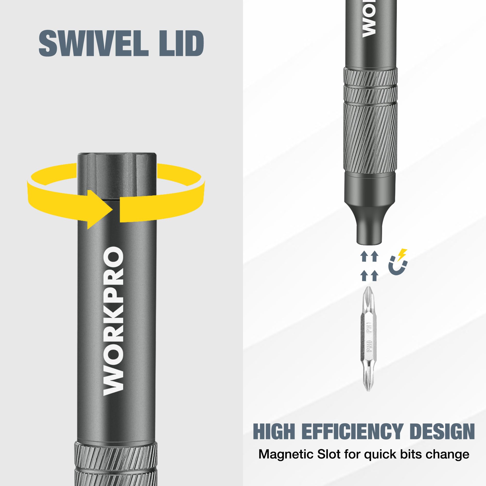 Foto 5 pulgar | Juego De Destornilladores De Precisión Workpro 24 En 1 Con Puntas De Acero S2 - Venta Internacional.