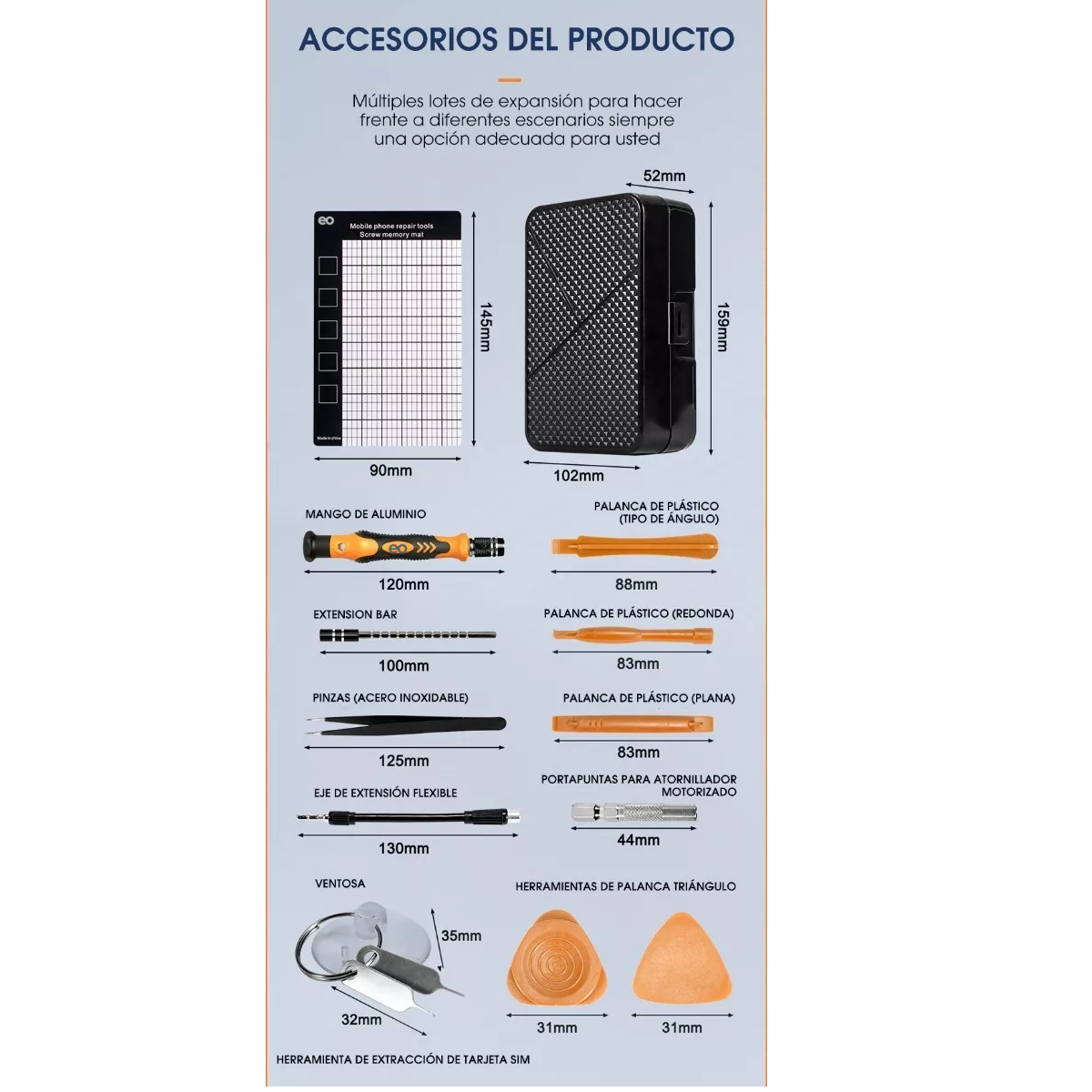 Foto 3 | Kit Destornillador Puntas Magnéticas P/pc Celular Ps4 170pzs Eo Safe Imports Esi-12688-1 Multicolor