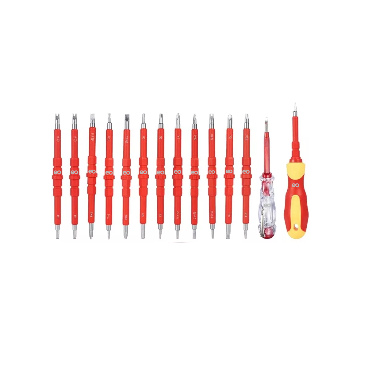 Juego De Destornilladores Aislados Eo Safe Imports Esi-13283 Rojo