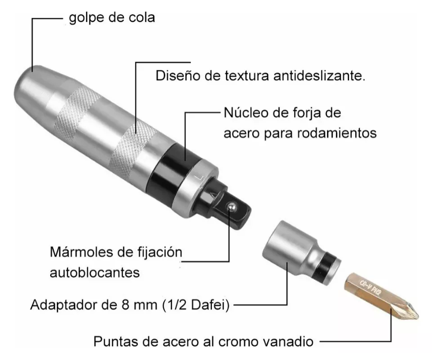 Foto 4 pulgar | Juego De Destornilladores De Impacto Xtellar  Multiusos 13 Pzs