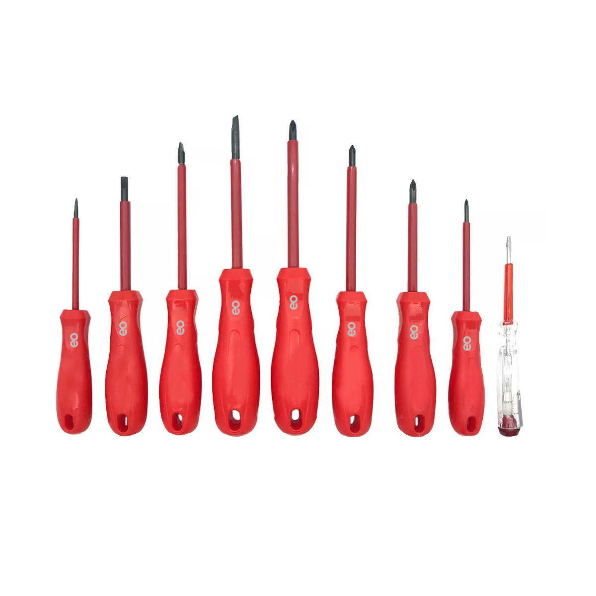 Foto 2 pulgar | Juego De Destornilladores Aislantes 9pzs Eo Safe Imports Esi-9225-1 Rojo