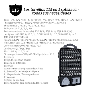 Foto 2 | Kit de Desarmadores y Herramientas de Precisión Lab.G 115 en 1