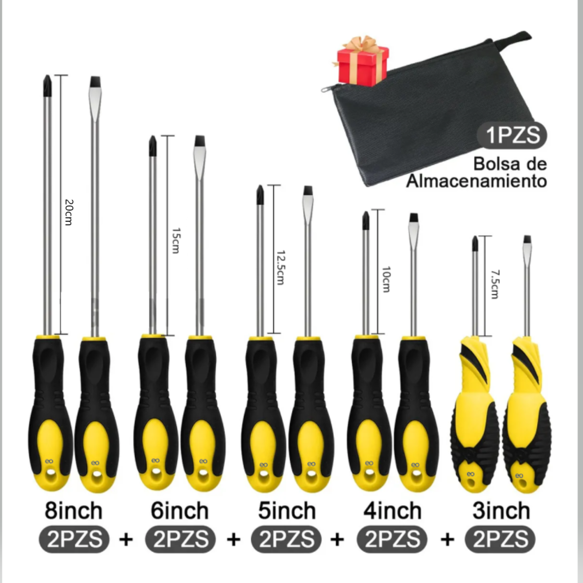Foto 3 pulgar | Juego Destornilladores 10pz Desarmadores De Precisión Magnética Eo Safe Imports Esi-18715 Multicolor