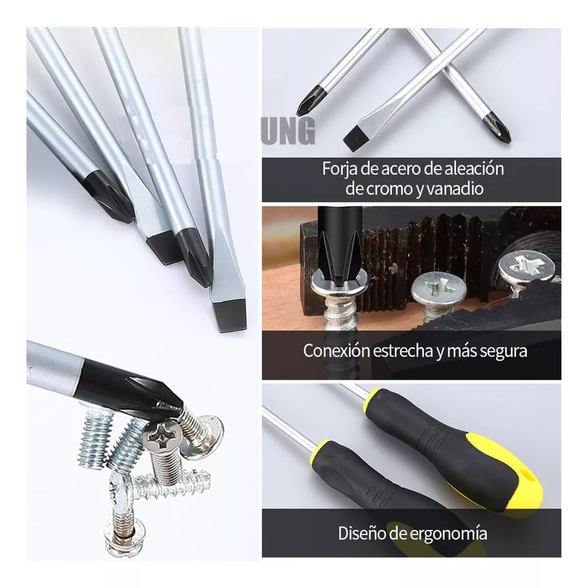 Foto 4 pulgar | Juego Destornilladores 10pz Desarmadores De Precisión Magnética Eo Safe Imports Esi-18715 Multicolor