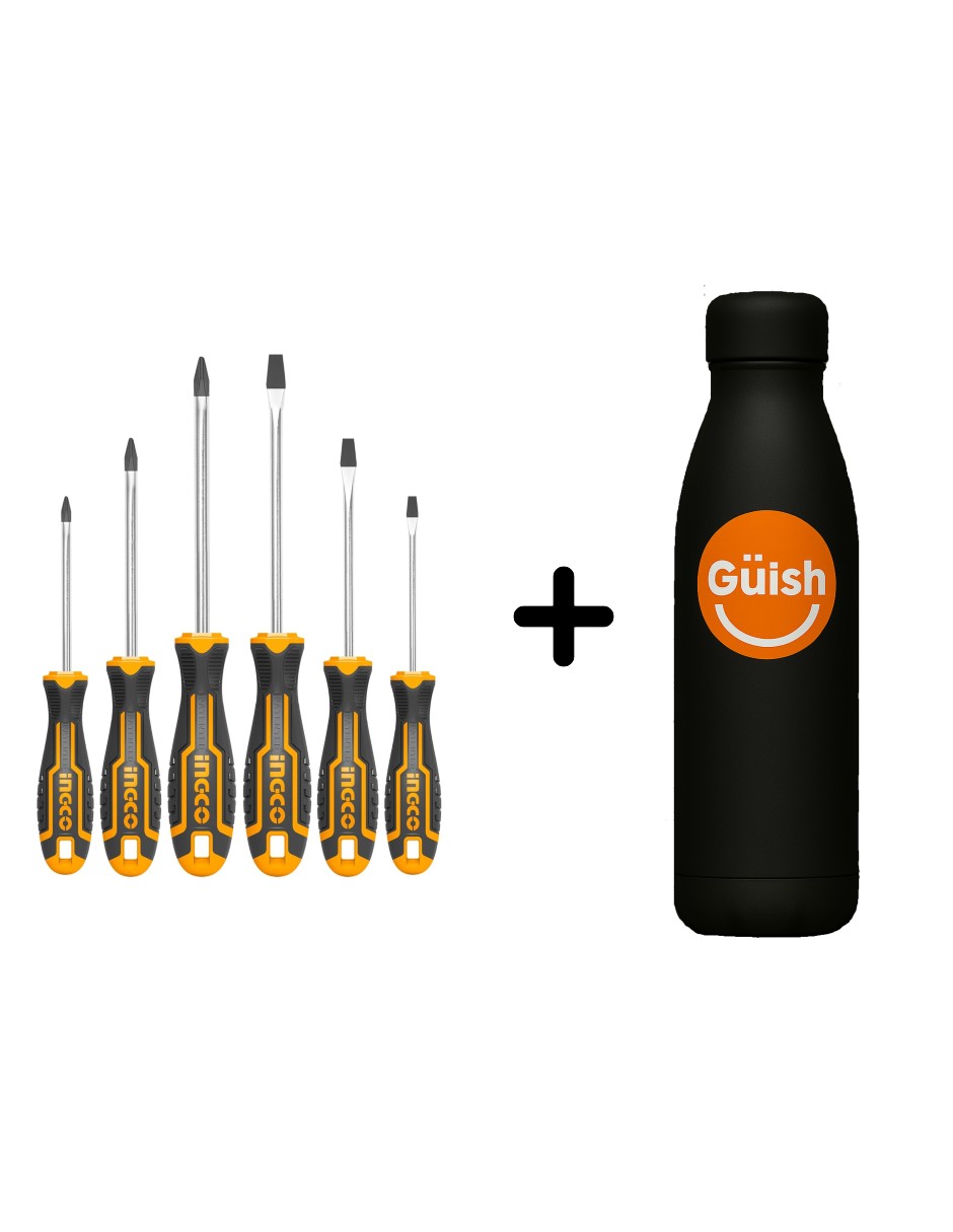 Set De 6 Desarmadores Magnéticos + Termo Güish Gratis