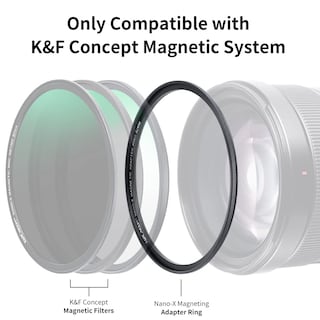 Foto 3 | Anillo Adaptador K&f Concept Magnetic System 55 Mm De Aluminio Negro - Venta Internacional.