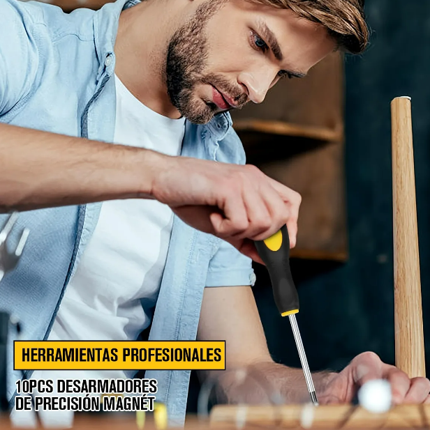 Foto 5 pulgar | Xtellar Juego De 10 Destornilladores Magnéticos De Precisión En Acero Crv