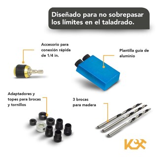 Foto 4 | Kit 18 Brocas Puntas Plantilla Guía Conexión Rápida Taladro