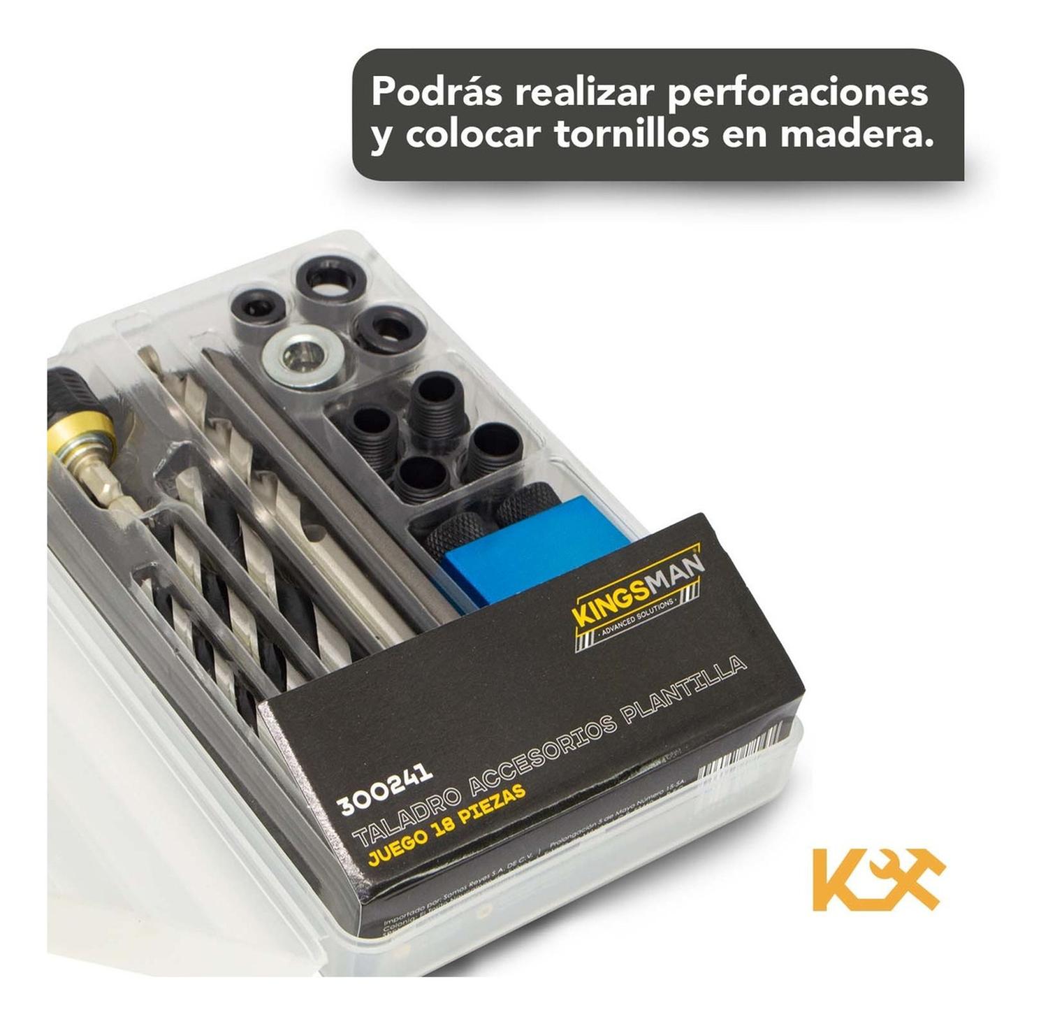 Foto 6 | Kit 18 Brocas Puntas Plantilla Guía Conexión Rápida Taladro