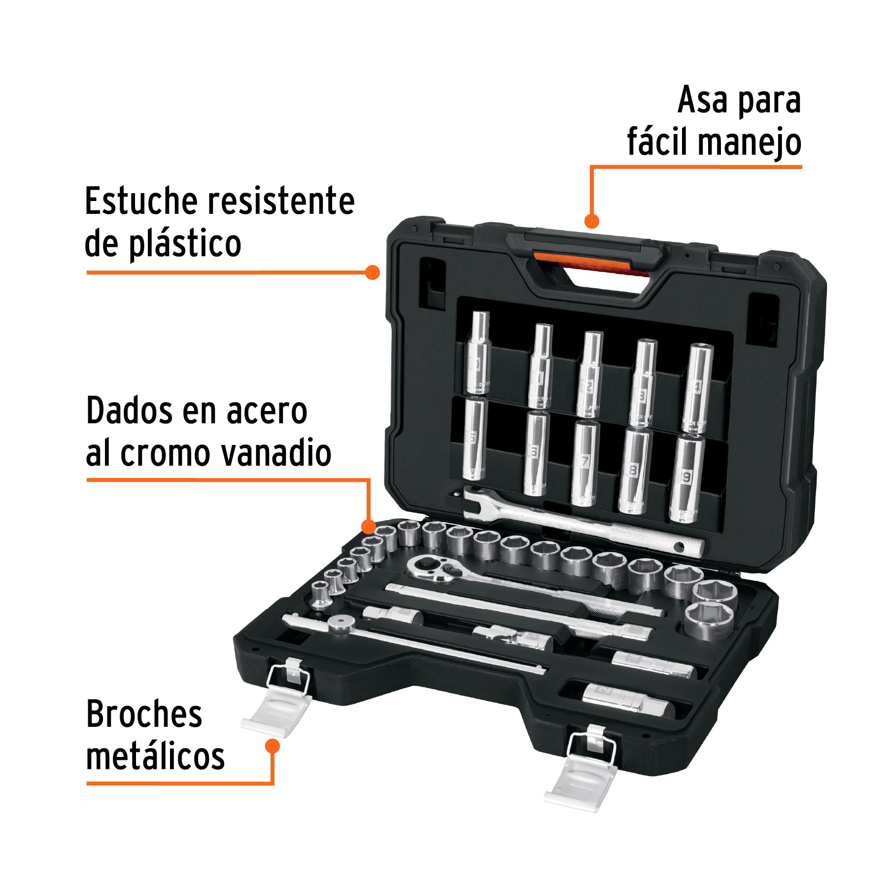 Foto 2 | Juego de 36 Herramientas Truper Cuadro 1/2'' Mm para Mecánico