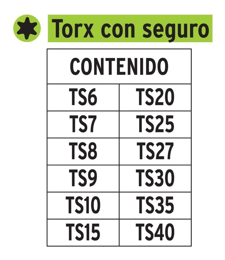 Foto 3 pulgar | Juego De 12 Puntas Torx Con Seguro Largo 2truper 101675