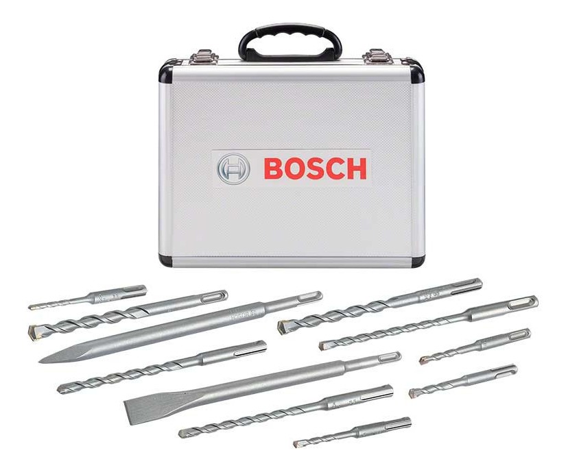 Juego Kit Brocas Y Cinceles Mixto Sds Plus+maletin Bosch