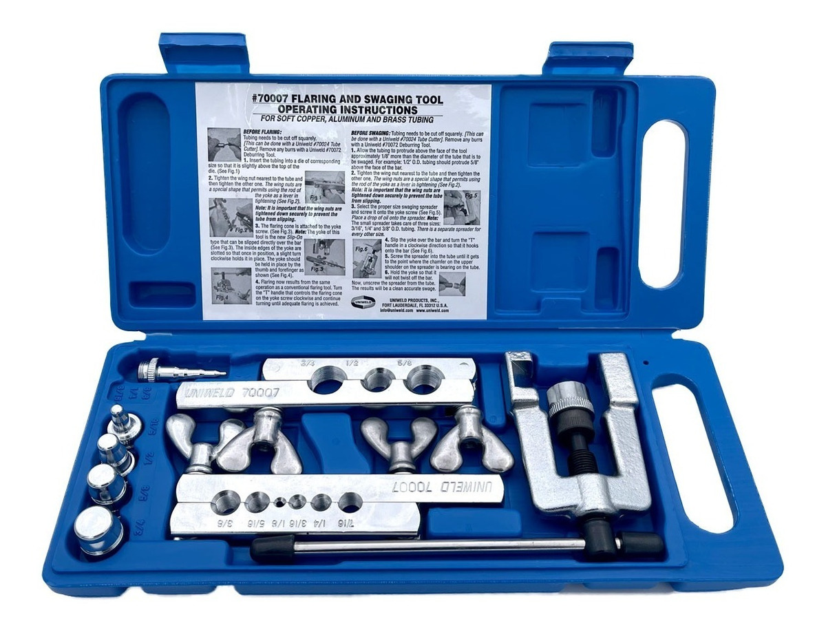 Juego Kit Avellanador Expansor Uniweld Alta Calidad