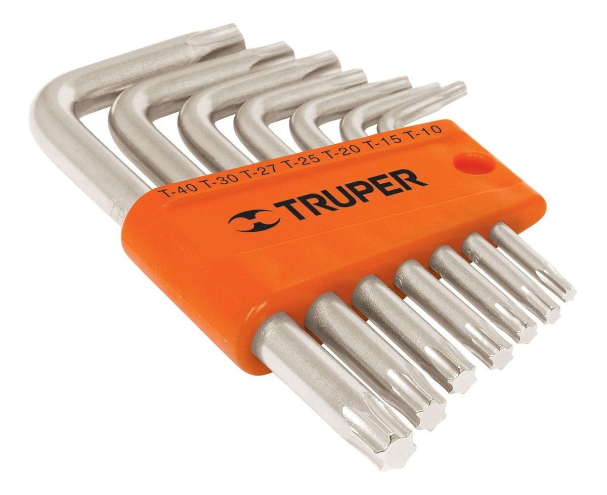 Juego De Llaves Torx, 7 Piezas Con Organizador Truper 15552