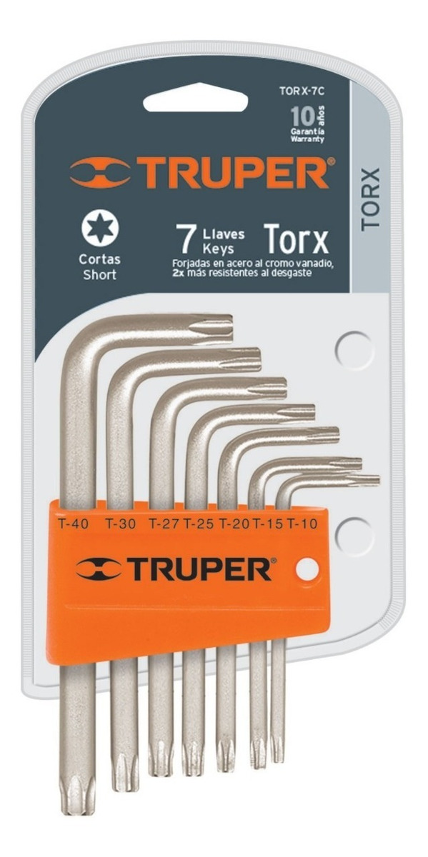 Foto 3 pulgar | Juego De Llaves Torx, 7 Piezas Con Organizador Truper 15552