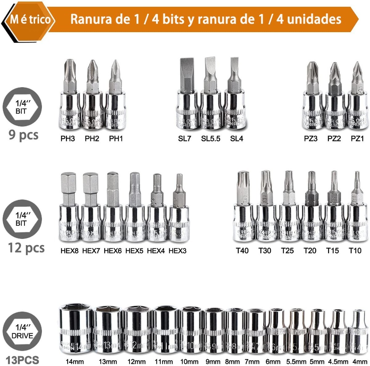 Foto 3 pulgar | Autocle Juego De Herramientas Mecanica Dados Acerokit