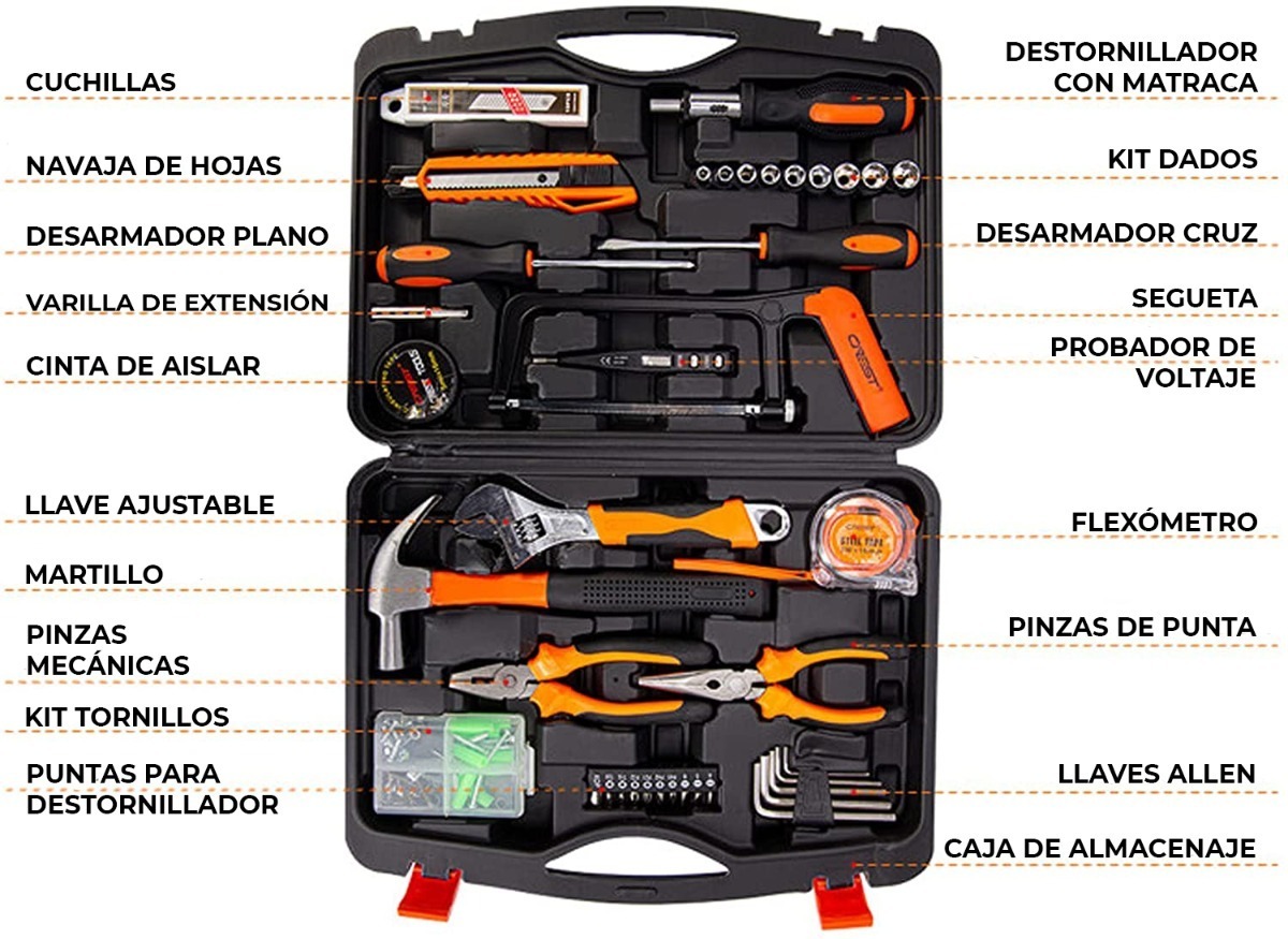 Foto 3 pulgar | Juego De Herramientas Mecánica Portafolio 108 Pz