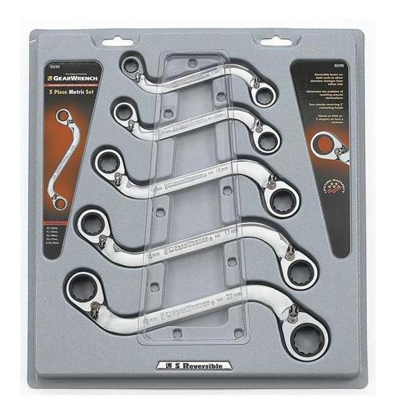 Foto 2 pulgar | Juego Llaves En S De Estrias Gearwrench Matraca Rev Met 5 Pz