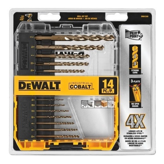 Foto 2 pulgar | Juego De Brocas Cobalt 14 Pz Dwa1240 Dewalt Accesorios