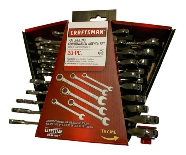 Craftsman 20 Llaves Con Matraca Std Y Mm Metricas 1/2 Nuevo