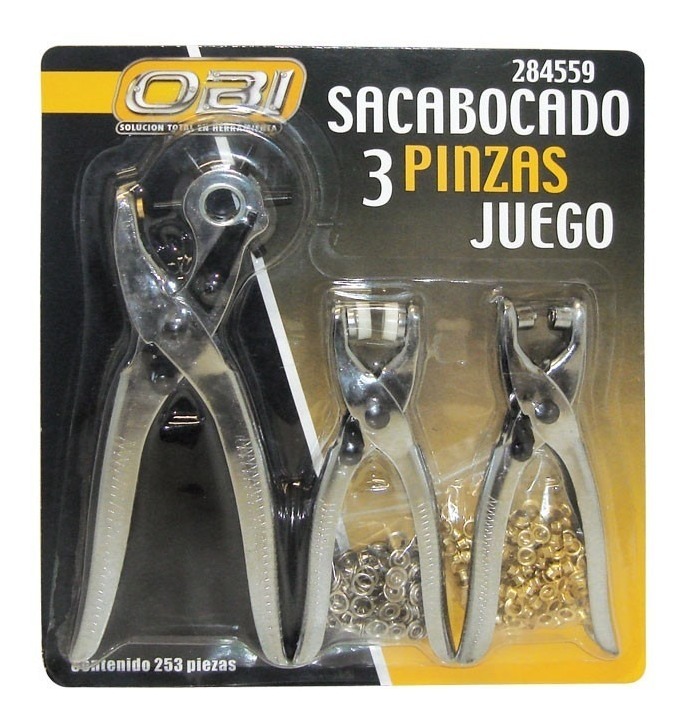 Juego 3 Pinzas Sacabocados Perforadora 284559 Obi