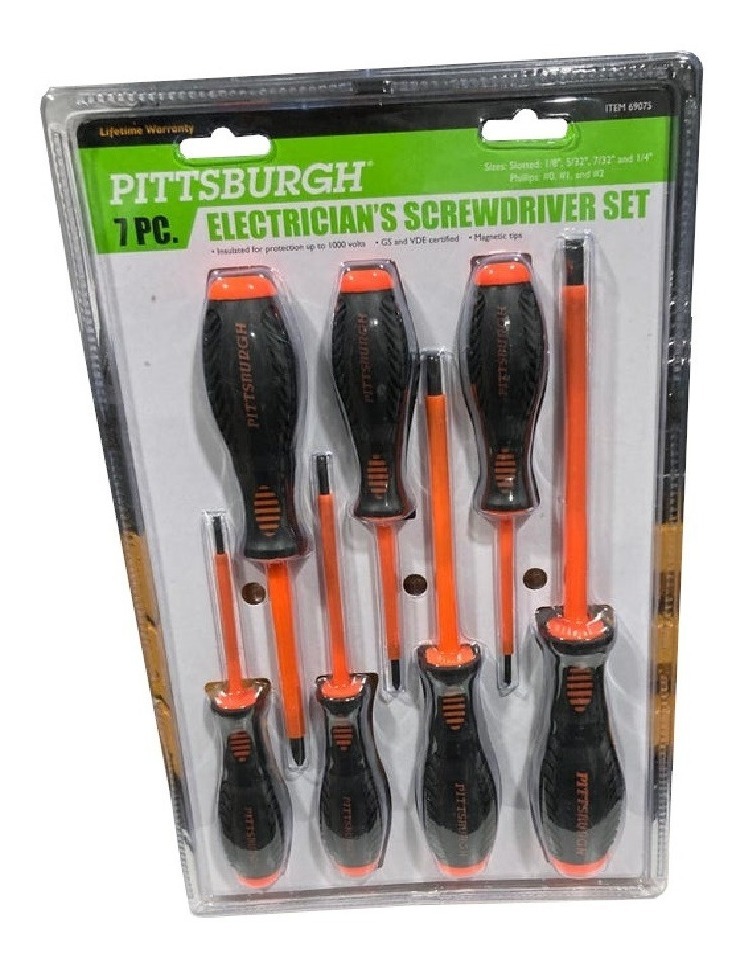 7 Piezas Juego De Desarmadores Para Electricista Pittsburgh