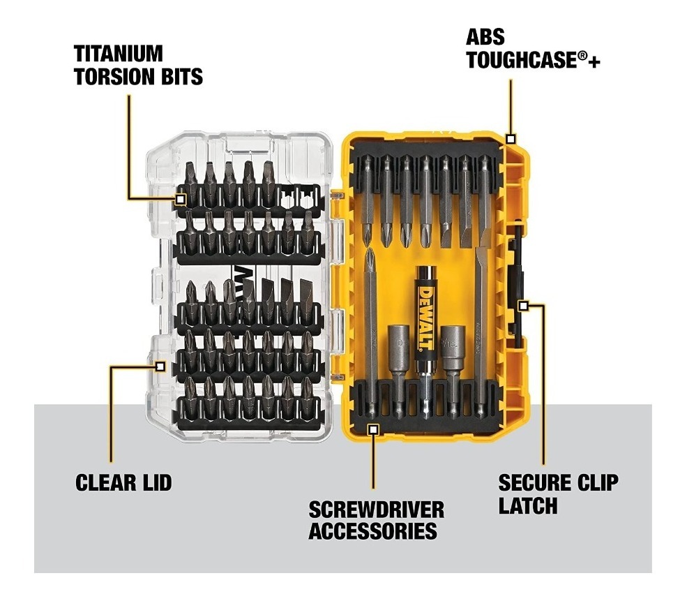 Foto 3 pulgar | Juego De Destornilladores 45 Piezas Dewalt Dw2166