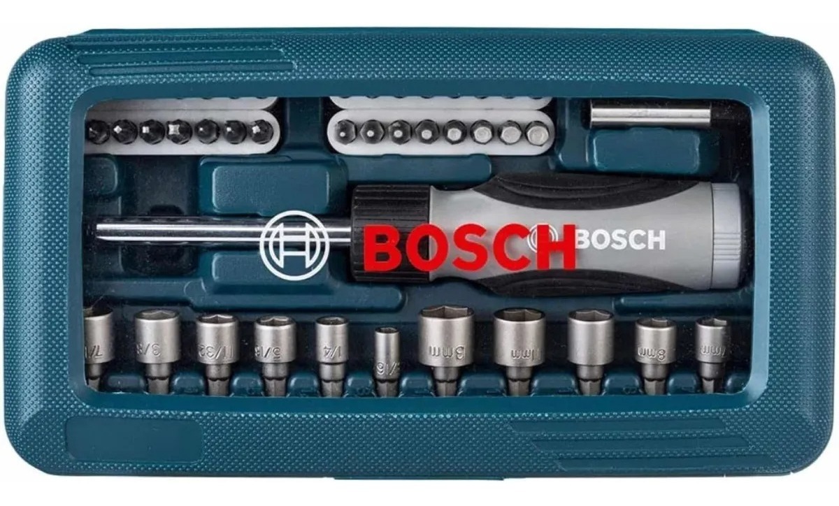 Foto 2 | Juego De Dados, Puntas Y Desatornillador Bosch 46 Piezas