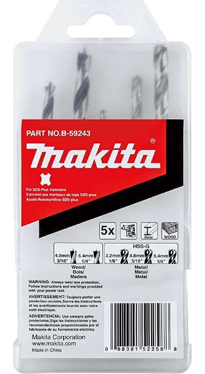 Foto 2 | Jgo De 5 Brocas Sds Plus P/metal Y Madera. Makita