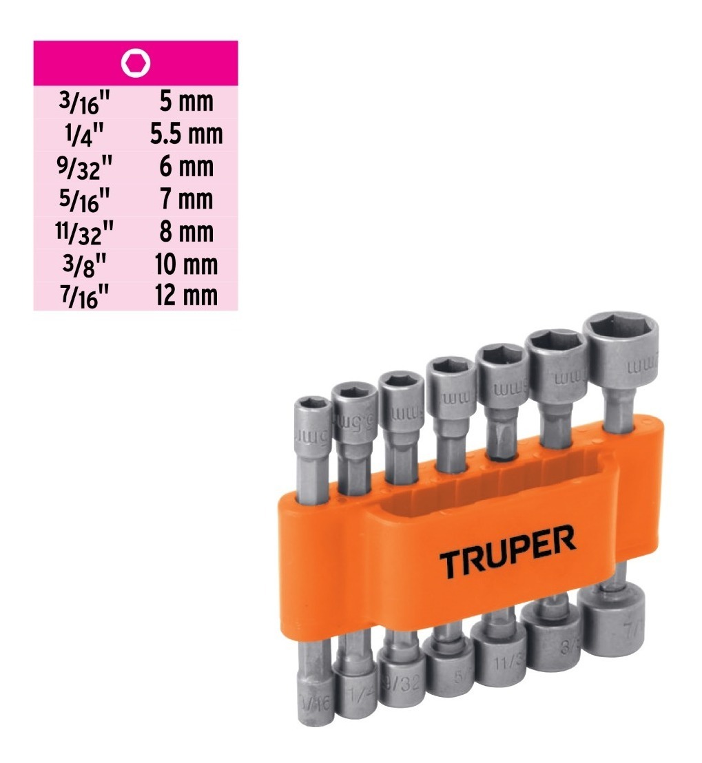 Foto 3 pulgar | Juego De 14 Dados Para Taladro  Truper 12844