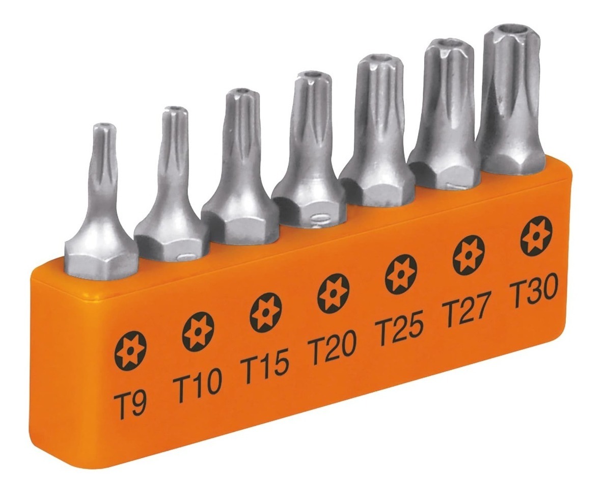 Juego Puntas 1'' Torx 7 Pz C/seguro, Truper 17797