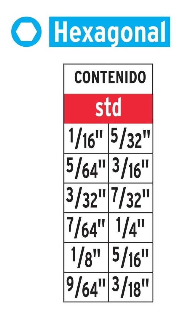 Foto 3 pulgar | Juego De 12 Puntas Hexagonales Std Largo 2'' Truper 101710