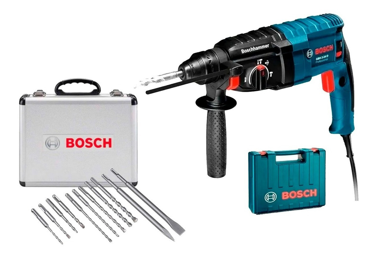 Foto 2 | Rotomartillo Cincelador Sds Plus Bosch Gbh 2-24 +jgo Brocas