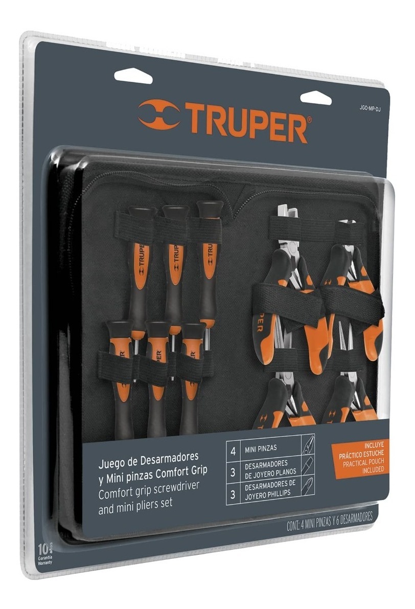 Foto 2 pulgar | Kit De 4 Minipinza Y 6 Desarmador Comfort Grip 18200 Truper